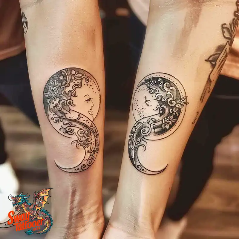 120 Yin Yang Tattoo Designs: Harmonize with Ancient Art 70 yin yang50
