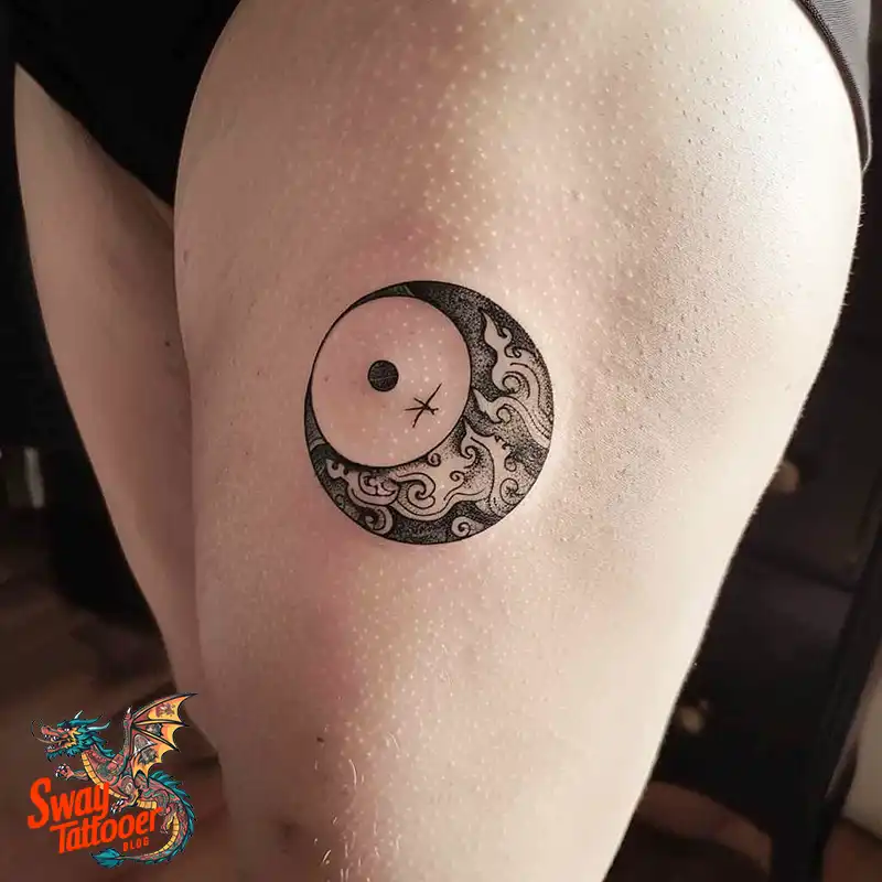 120 Yin Yang Tattoo Designs: Harmonize with Ancient Art 111 yin yang8