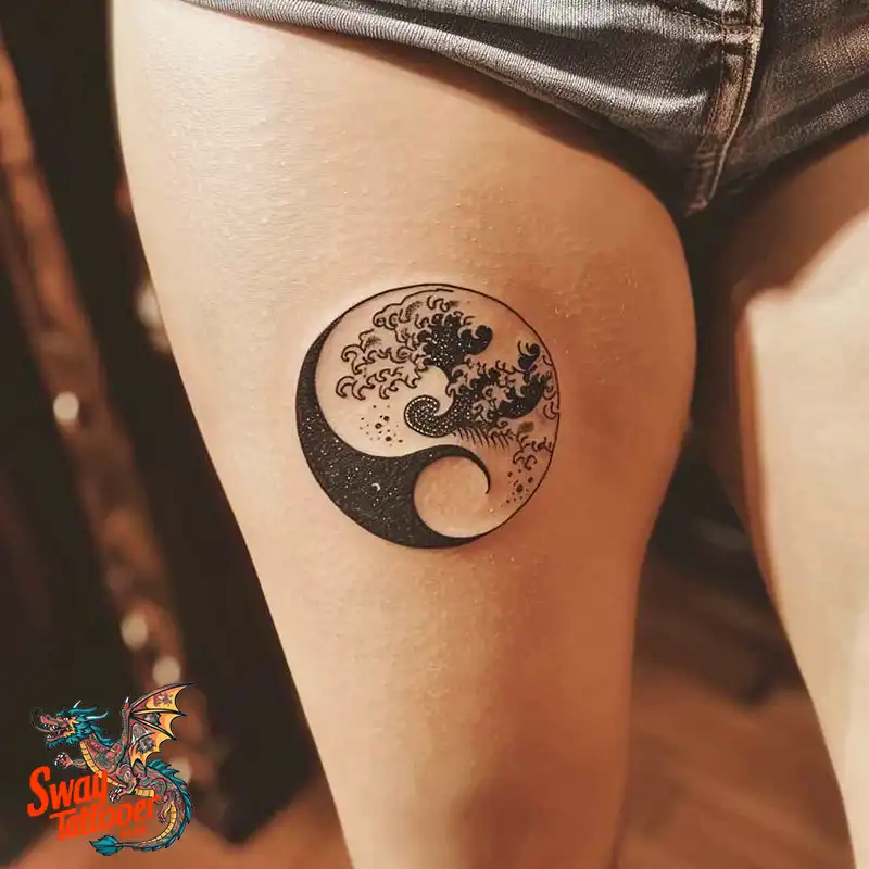 120 Yin Yang Tattoo Designs: Harmonize with Ancient Art 112 yin yang9
