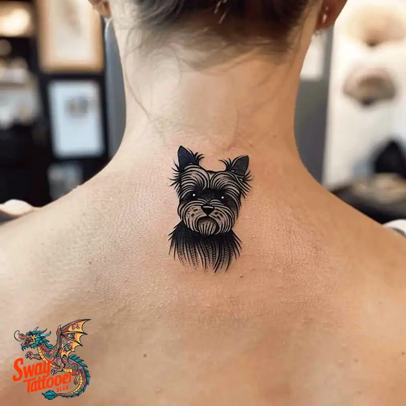 100 Yorkie Tattoo Designs: Symbolism, Placement, and More 80 yorkie 1