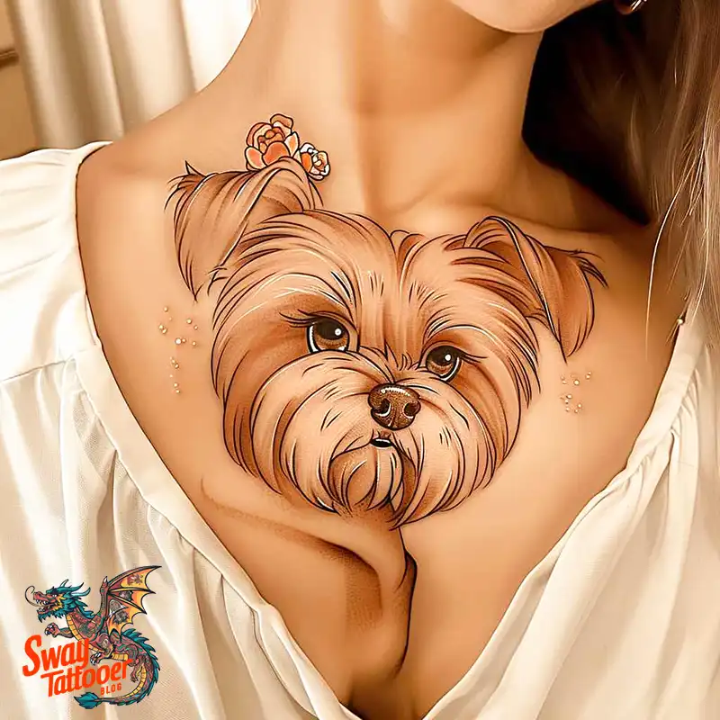 100 Yorkie Tattoo Designs: Symbolism, Placement, and More 69 yorkie10
