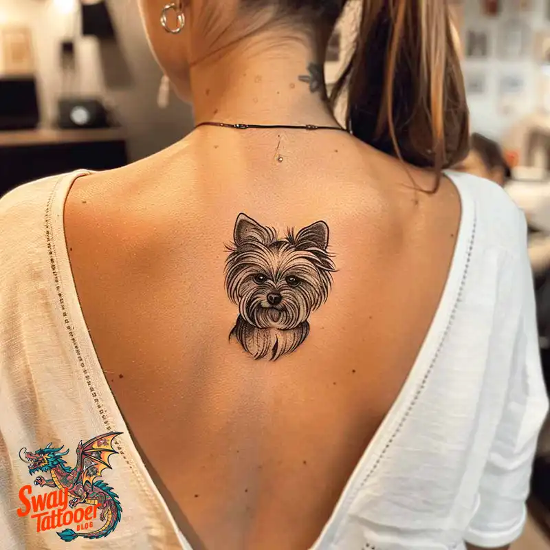 100 Yorkie Tattoo Designs: Symbolism, Placement, and More 70 yorkie12