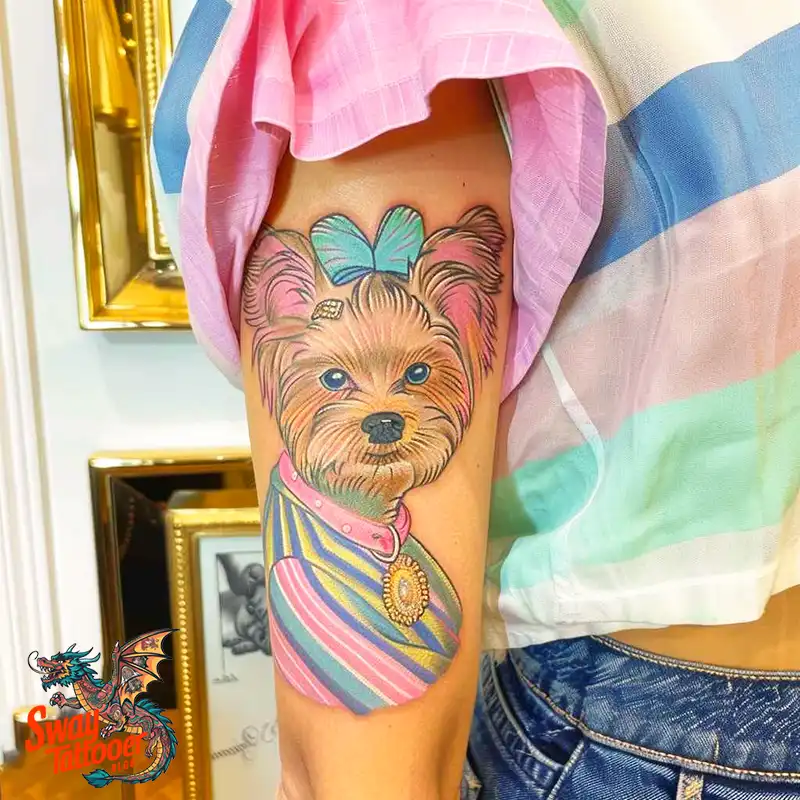 100 Yorkie Tattoo Designs: Symbolism, Placement, and More 67 yorkie15