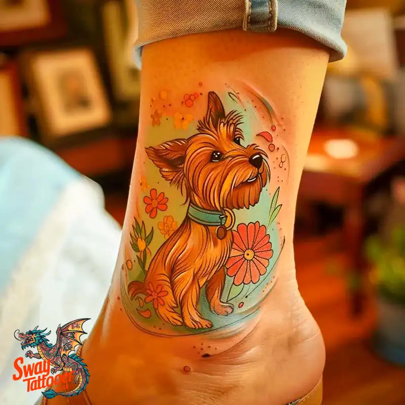 100 Yorkie Tattoo Designs: Symbolism, Placement, and More 62 yorkie19