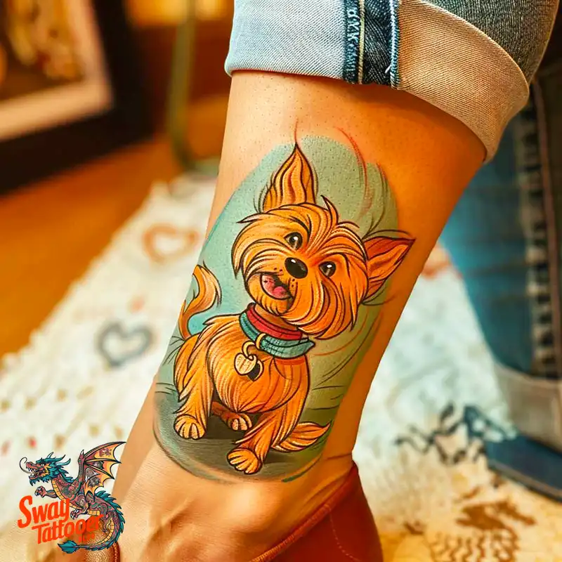 100 Yorkie Tattoo Designs: Symbolism, Placement, and More 55 yorkie21