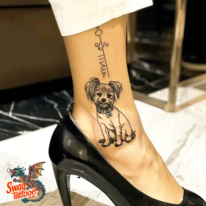 100 Yorkie Tattoo Designs: Symbolism, Placement, and More 56 yorkie22