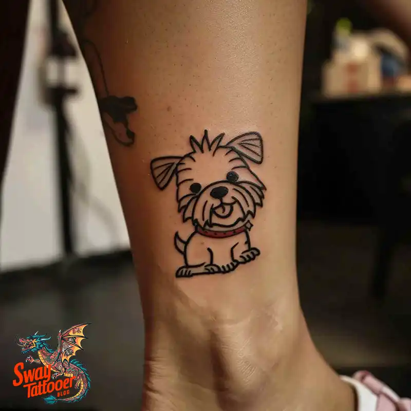 100 Yorkie Tattoo Designs: Symbolism, Placement, and More 57 yorkie23