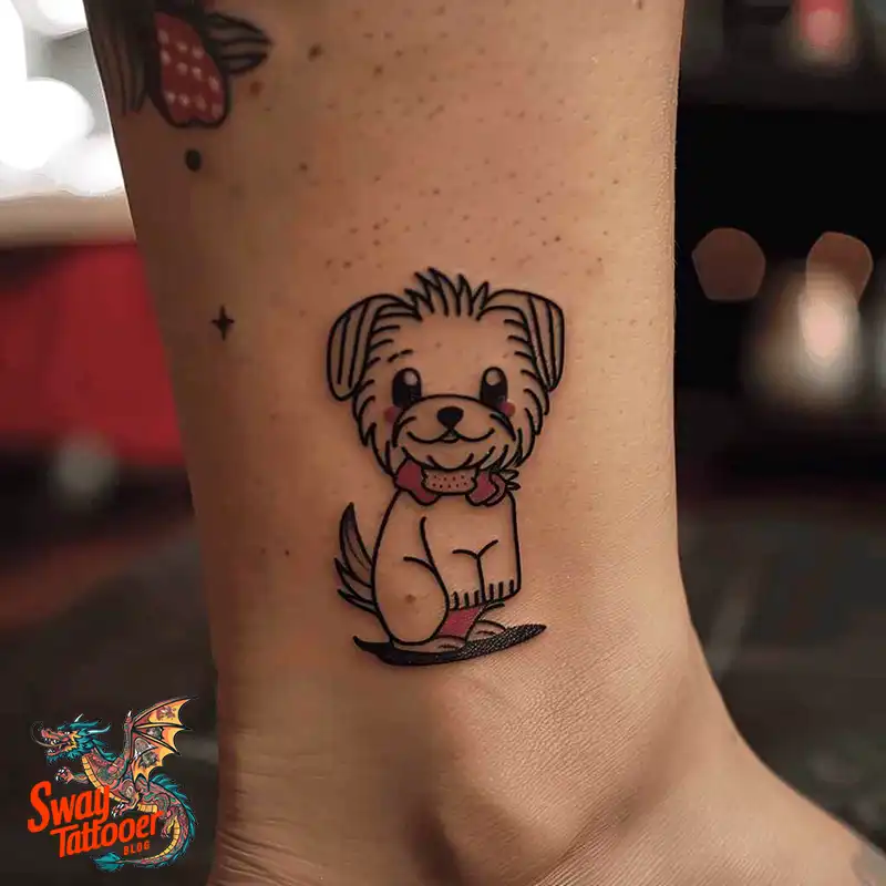 100 Yorkie Tattoo Designs: Symbolism, Placement, and More 59 yorkie25