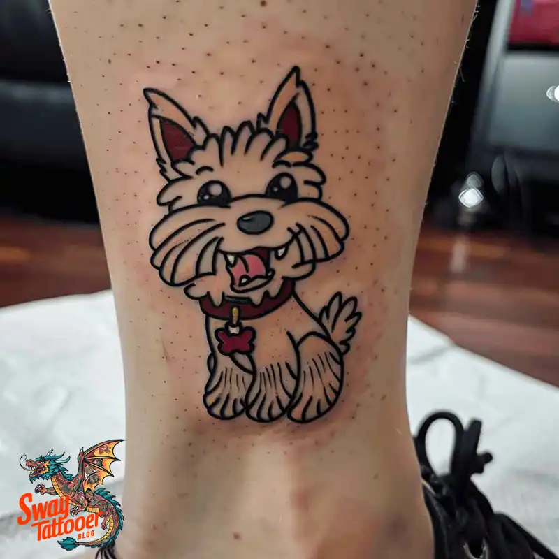 100 Yorkie Tattoo Designs: Symbolism, Placement, and More 60 yorkie26