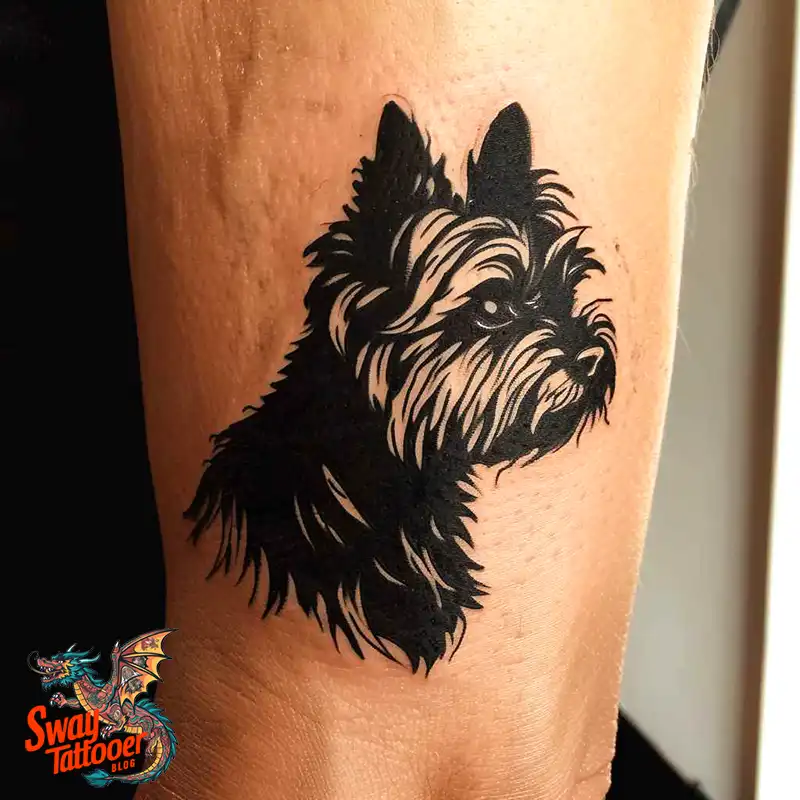 100 Yorkie Tattoo Designs: Symbolism, Placement, and More 78 yorkie3