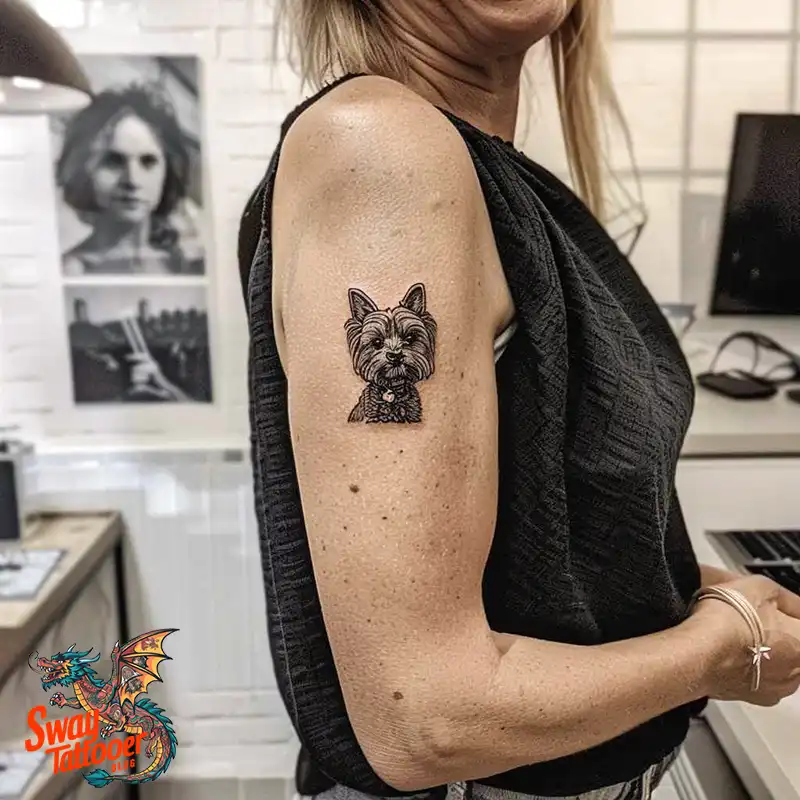 100 Yorkie Tattoo Designs: Symbolism, Placement, and More 43 yorkie33