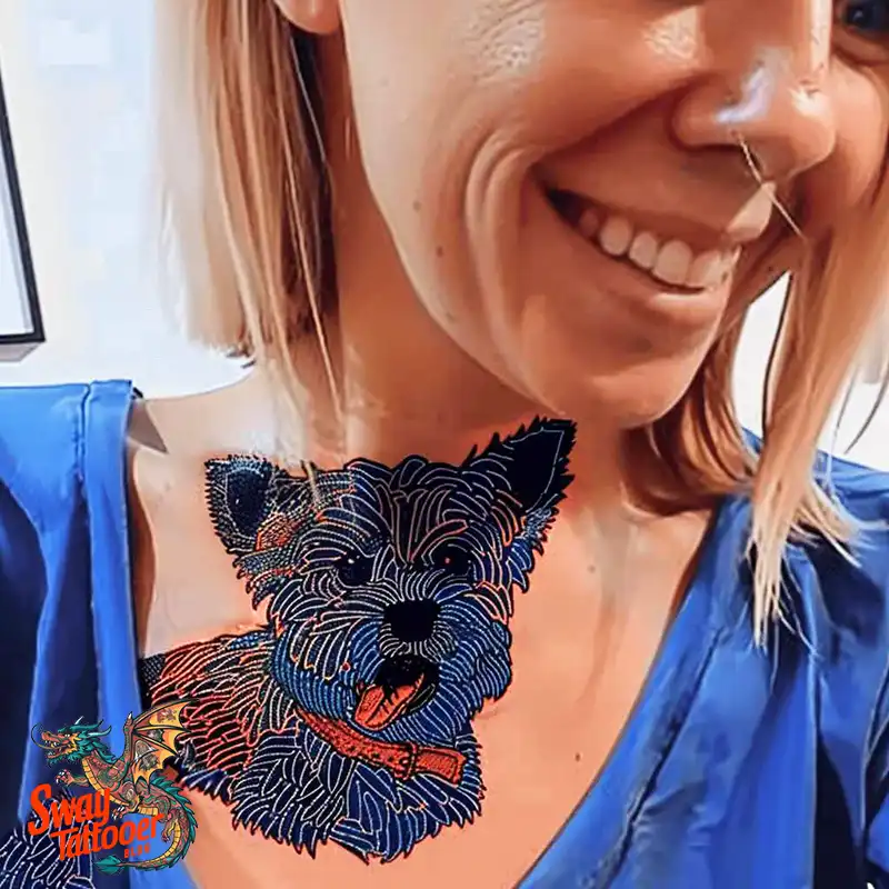 100 Yorkie Tattoo Designs: Symbolism, Placement, and More 45 yorkie35