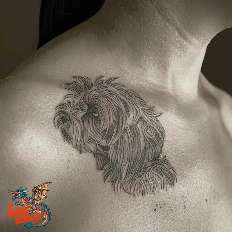 100 Yorkie Tattoo Designs: Symbolism, Placement, and More 46 yorkie36