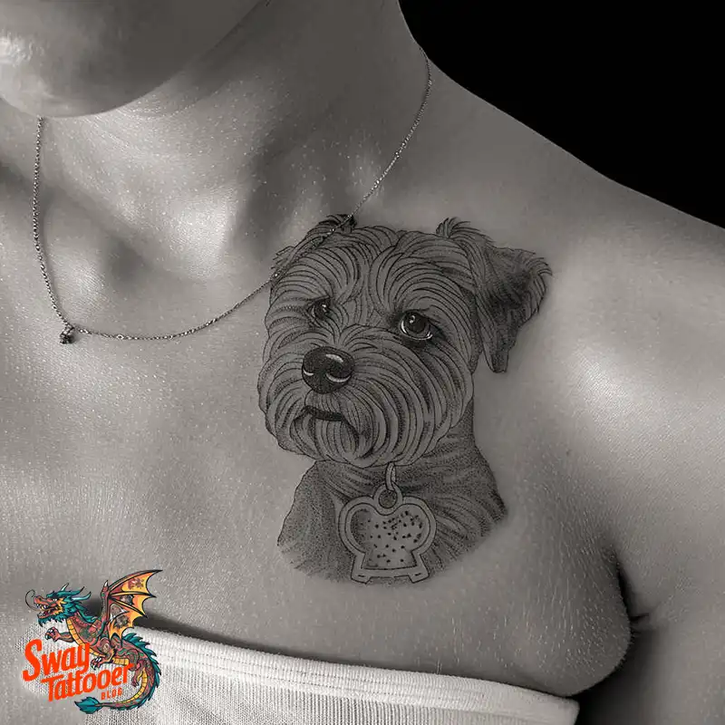 100 Yorkie Tattoo Designs: Symbolism, Placement, and More 47 yorkie37