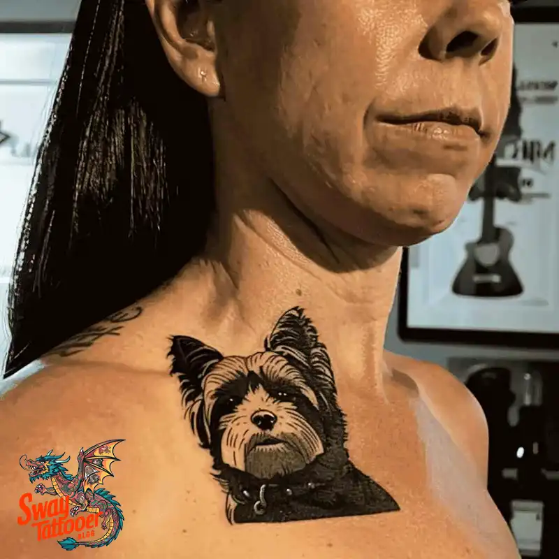 100 Yorkie Tattoo Designs: Symbolism, Placement, and More 48 yorkie38