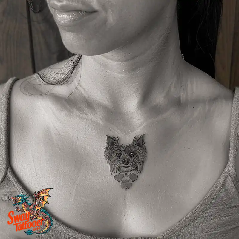 100 Yorkie Tattoo Designs: Symbolism, Placement, and More 41 yorkie40