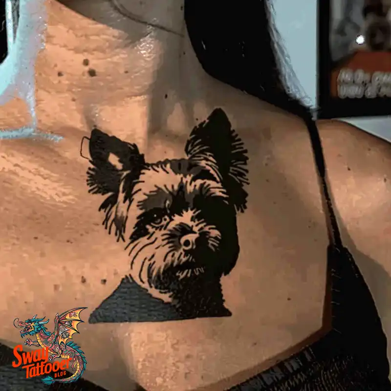 100 Yorkie Tattoo Designs: Symbolism, Placement, and More 38 yorkie43