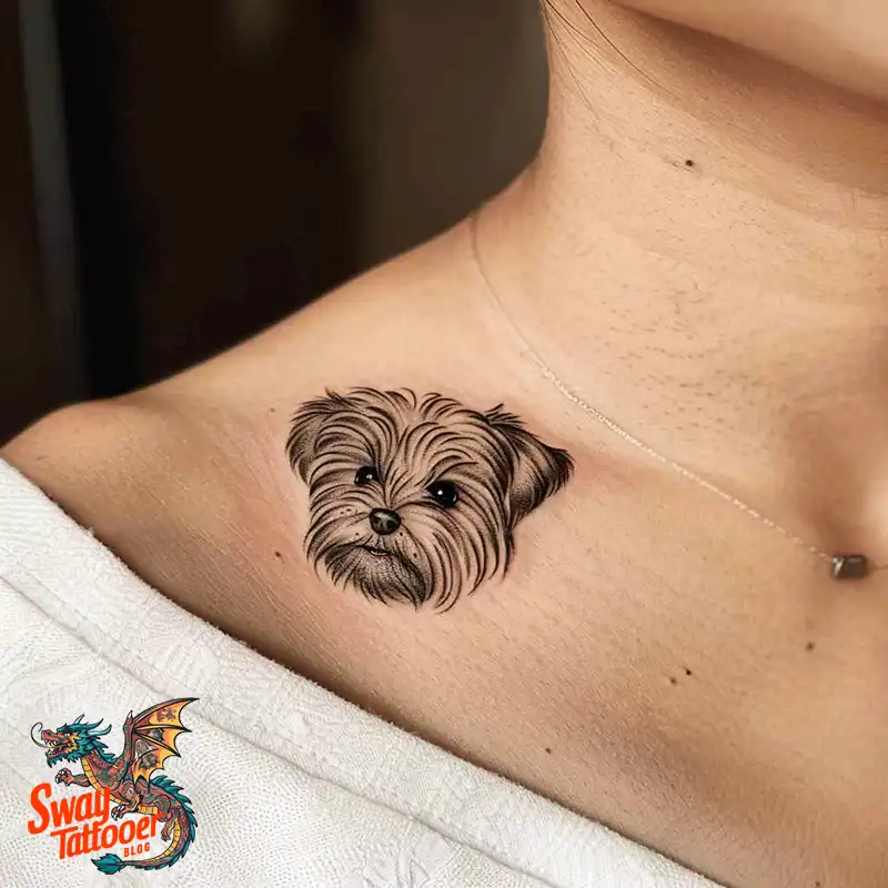100 Yorkie Tattoo Designs: Symbolism, Placement, and More 37 yorkie44
