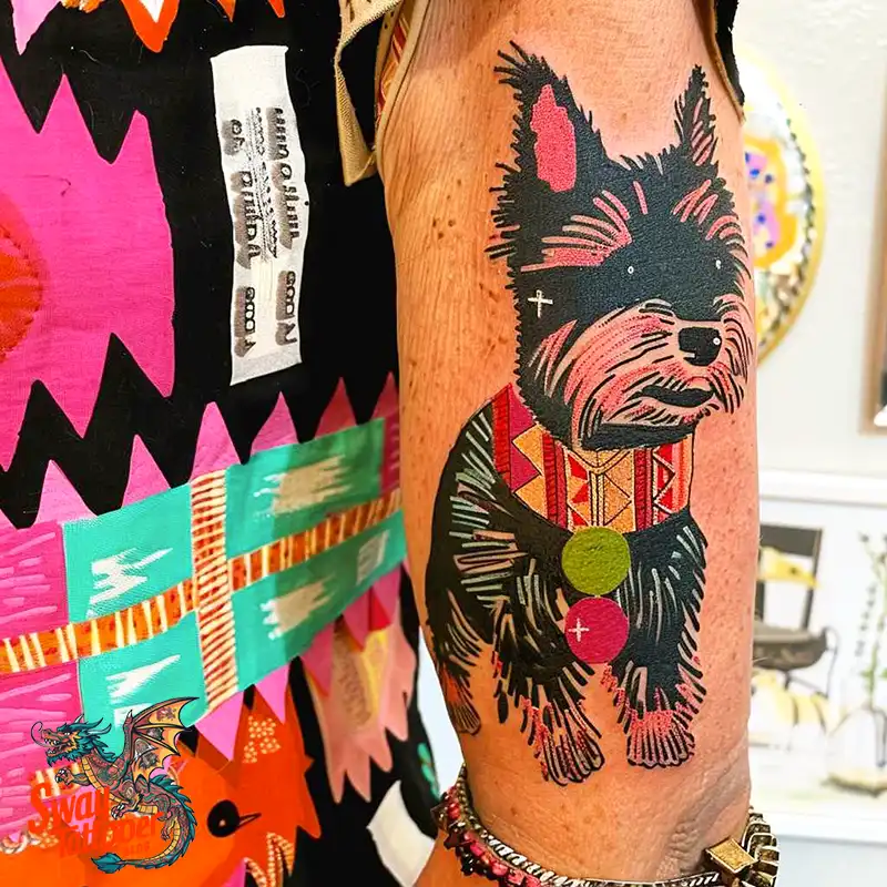 100 Yorkie Tattoo Designs: Symbolism, Placement, and More 76 yorkie5