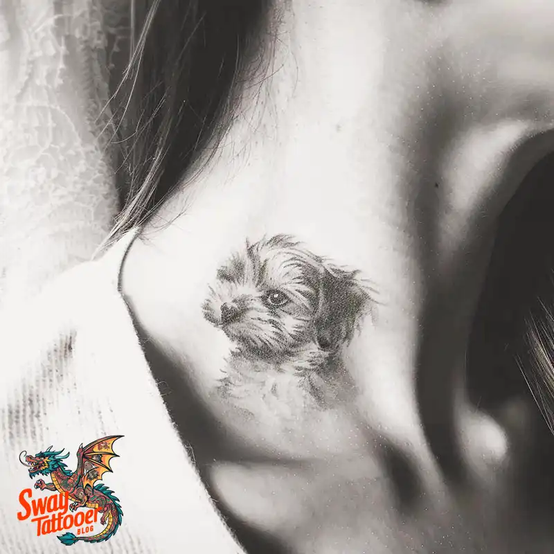 100 Yorkie Tattoo Designs: Symbolism, Placement, and More 31 yorkie50