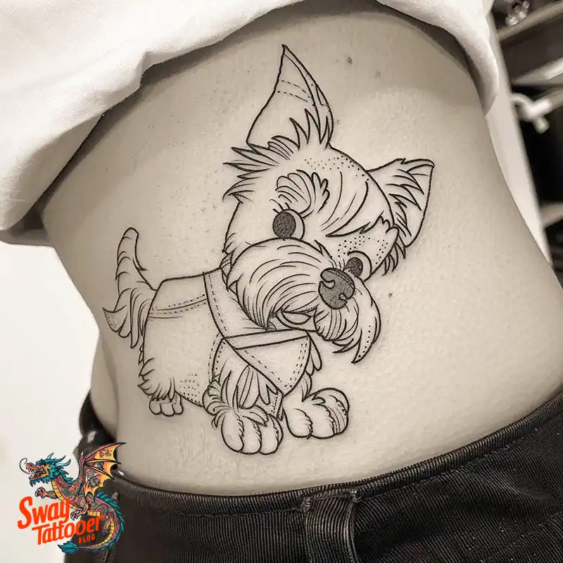 100 Yorkie Tattoo Designs: Symbolism, Placement, and More 29 yorkie52