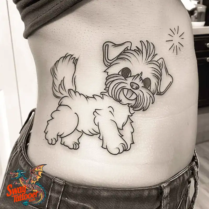 100 Yorkie Tattoo Designs: Symbolism, Placement, and More 28 yorkie53