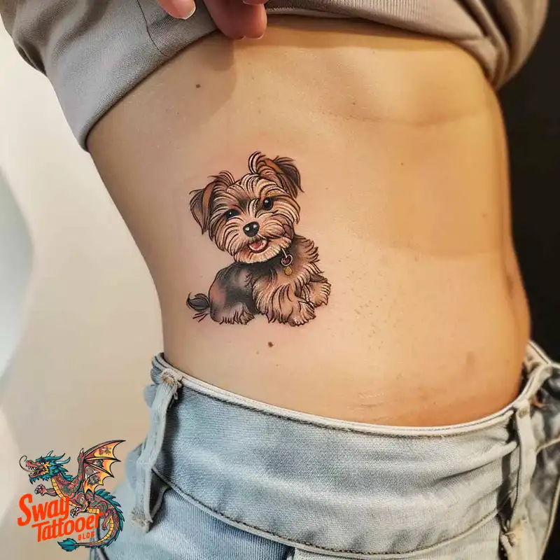 100 Yorkie Tattoo Designs: Symbolism, Placement, and More 26 yorkie55