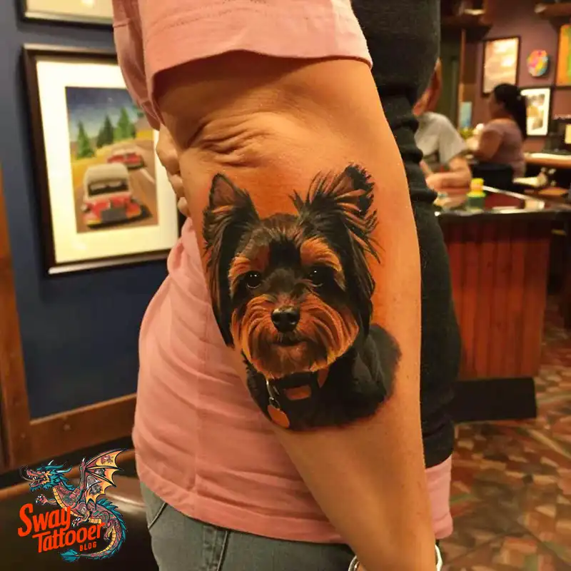 100 Yorkie Tattoo Designs: Symbolism, Placement, and More 24 yorkie57