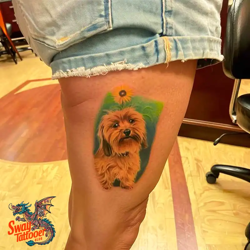 100 Yorkie Tattoo Designs: Symbolism, Placement, and More 23 yorkie58