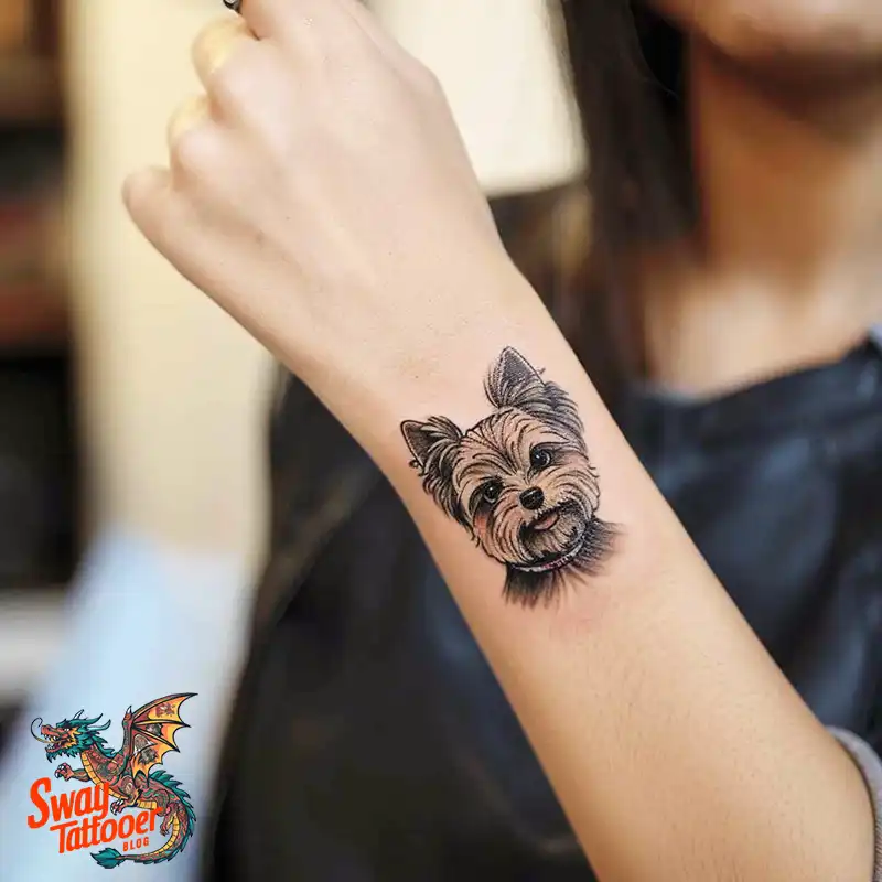 100 Yorkie Tattoo Designs: Symbolism, Placement, and More 18 yorkie63
