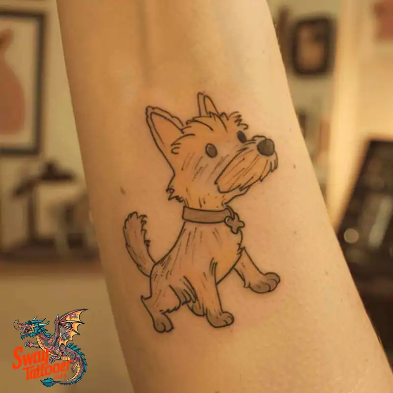 100 Yorkie Tattoo Designs: Symbolism, Placement, and More 17 yorkie64
