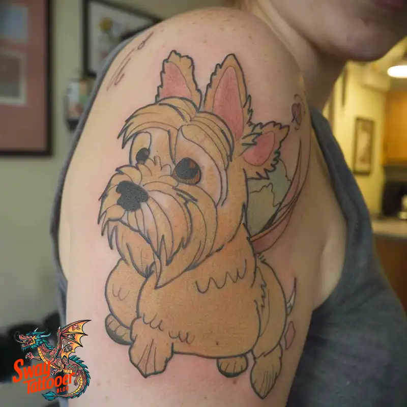 100 Yorkie Tattoo Designs: Symbolism, Placement, and More 16 yorkie65