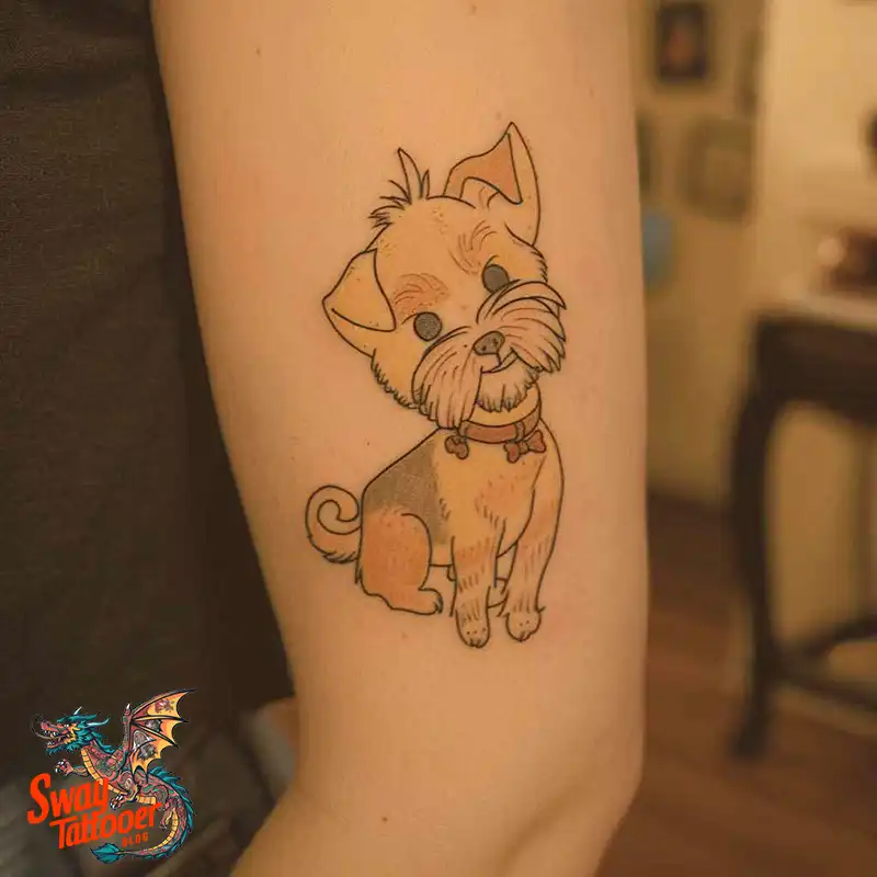 100 Yorkie Tattoo Designs: Symbolism, Placement, and More 15 yorkie66