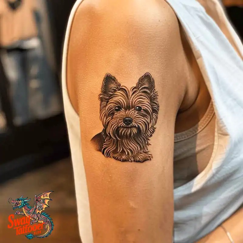 100 Yorkie Tattoo Designs: Symbolism, Placement, and More 12 yorkie69