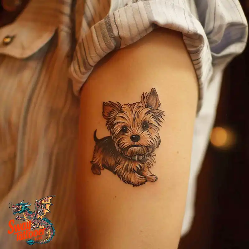 100 Yorkie Tattoo Designs: Symbolism, Placement, and More 9 yorkie72