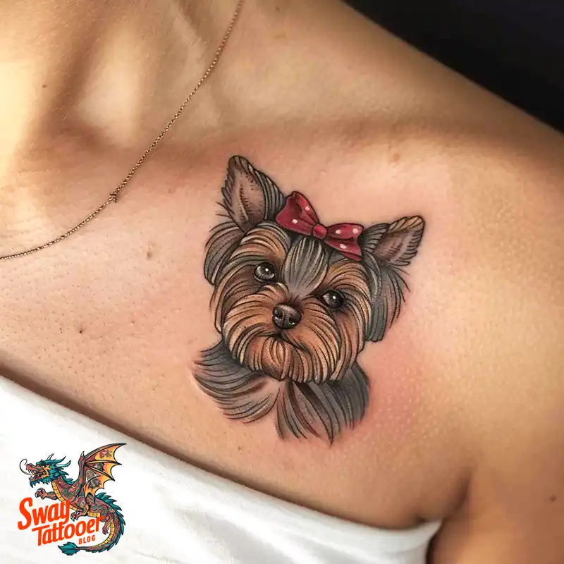 100 Yorkie Tattoo Designs: Symbolism, Placement, and More 8 yorkie73
