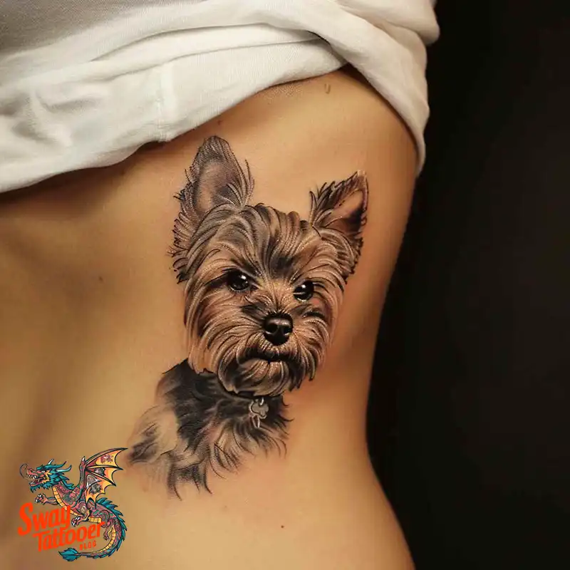 100 Yorkie Tattoo Designs: Symbolism, Placement, and More 6 yorkie75