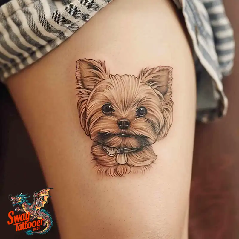 100 Yorkie Tattoo Designs: Symbolism, Placement, and More 4 yorkie77