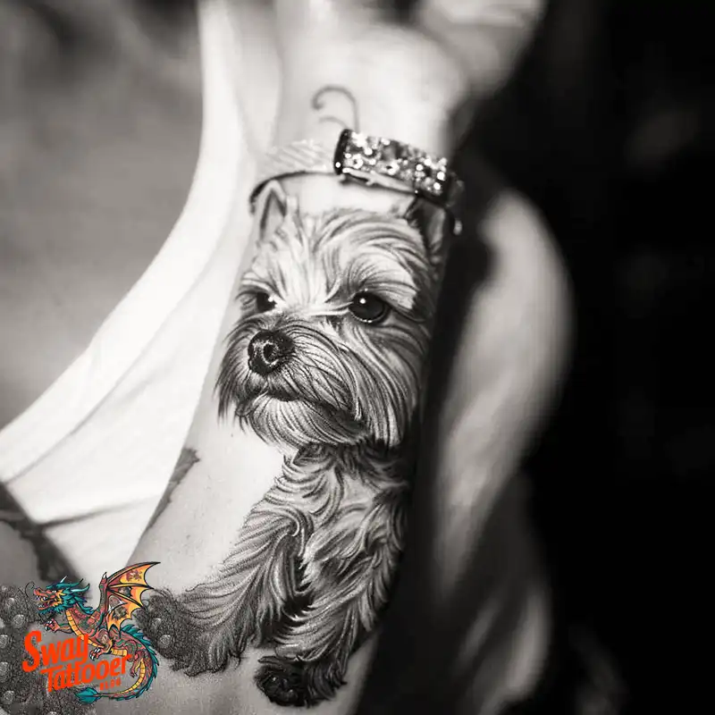 100 Yorkie Tattoo Designs: Symbolism, Placement, and More 2 yorkie79