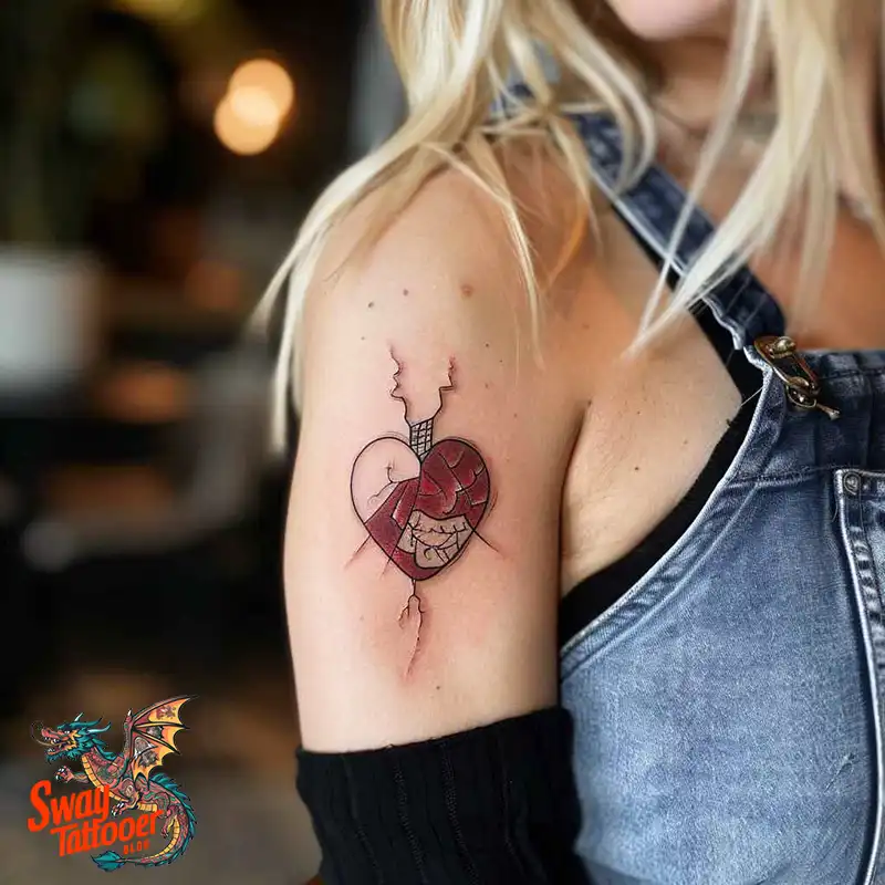100 Broken Heart Tattoo Design Ideas, Symbolism & Placement 10 broken heart tattoo