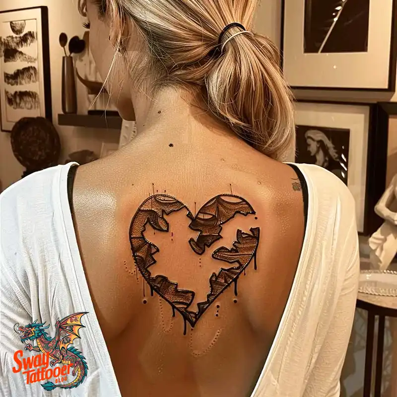 100 Broken Heart Tattoo Design Ideas, Symbolism & Placement 5 broken heart tattoo