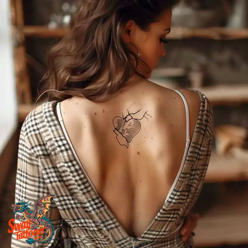 100 Broken Heart Tattoo Design Ideas, Symbolism & Placement 1 broken heart tattoo