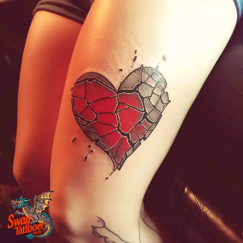 100 Broken Heart Tattoo Design Ideas, Symbolism & Placement 96 broken heart tattoo design