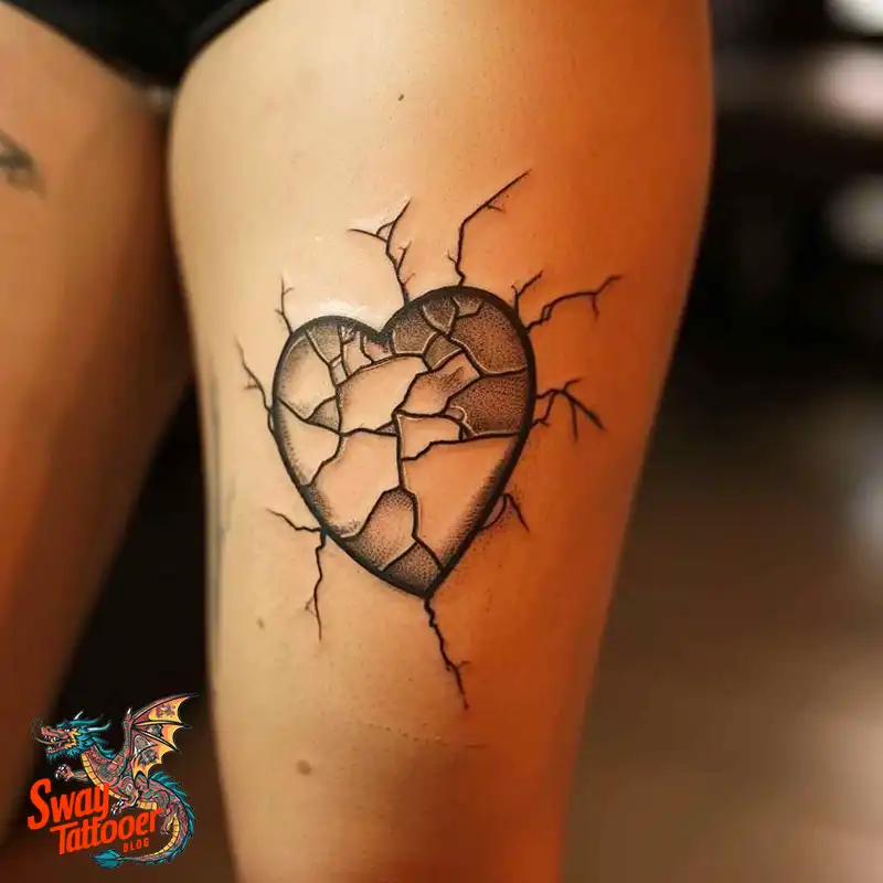 100 Broken Heart Tattoo Design Ideas, Symbolism & Placement 97 broken heart tattoo design