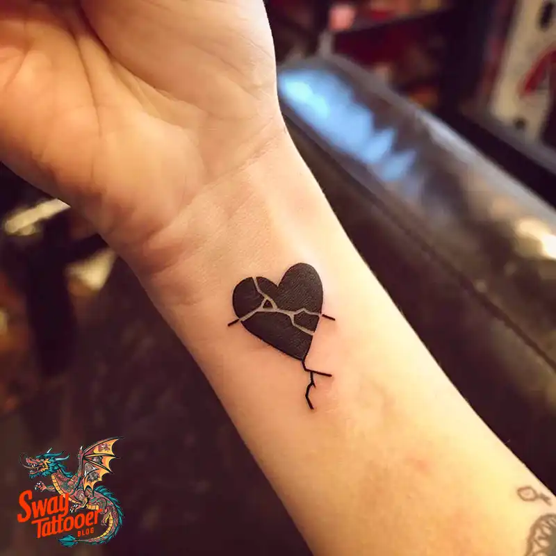100 Broken Heart Tattoo Design Ideas, Symbolism & Placement 98 broken heart tattoo design