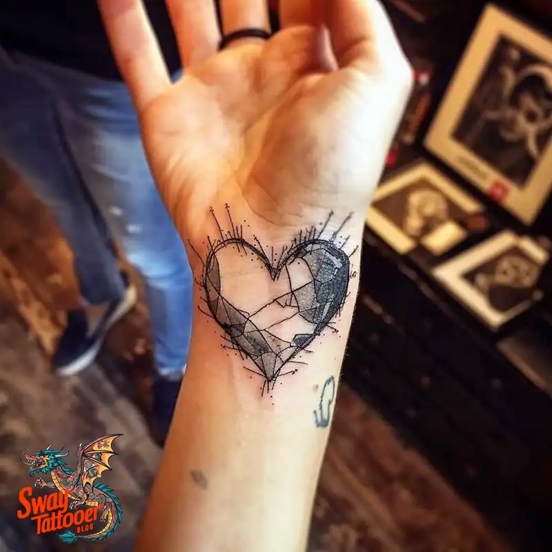 100 Broken Heart Tattoo Design Ideas, Symbolism & Placement 99 broken heart tattoo design