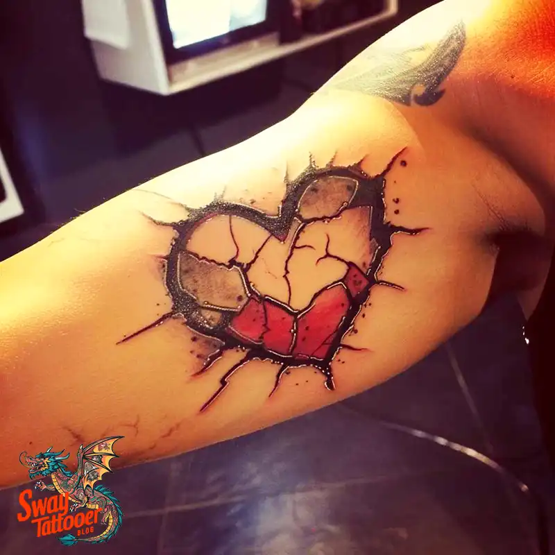 100 Broken Heart Tattoo Design Ideas, Symbolism & Placement 82 broken heart tattoo design