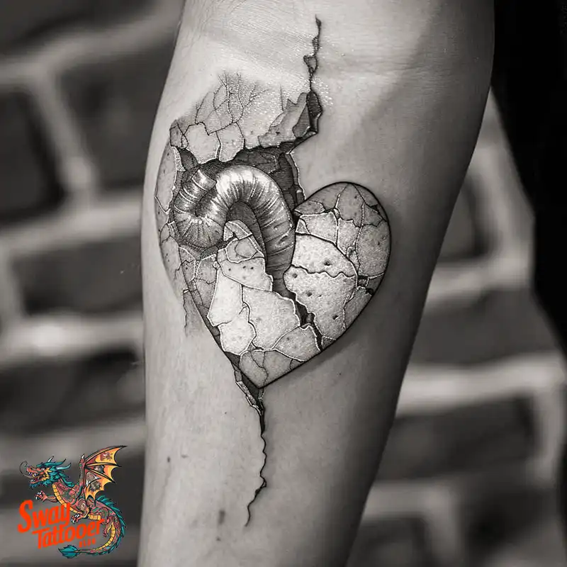 100 Broken Heart Tattoo Design Ideas, Symbolism & Placement 74 broken heart tattoo