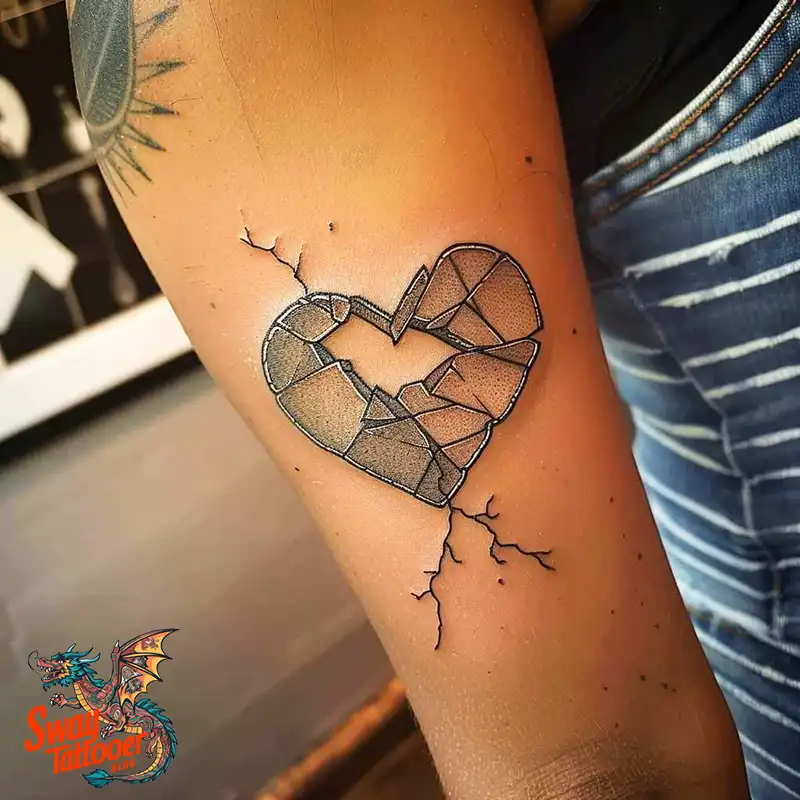 100 Broken Heart Tattoo Design Ideas, Symbolism & Placement 85 broken heart tattoo design