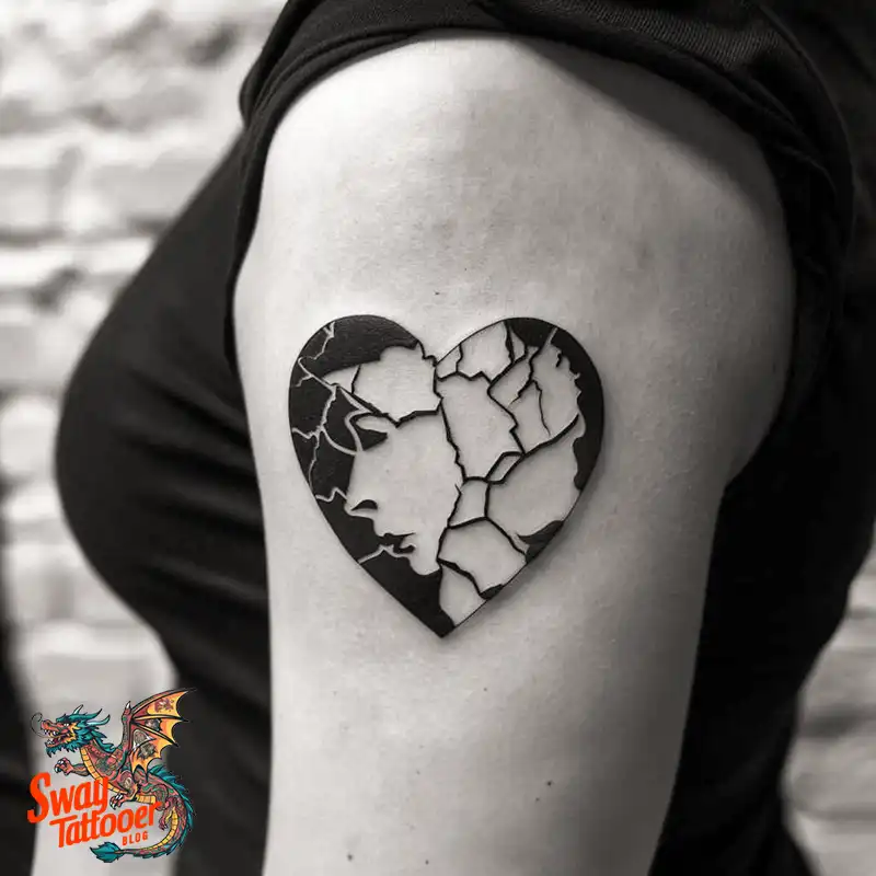 100 Broken Heart Tattoo Design Ideas, Symbolism & Placement 68 broken heart tattoo